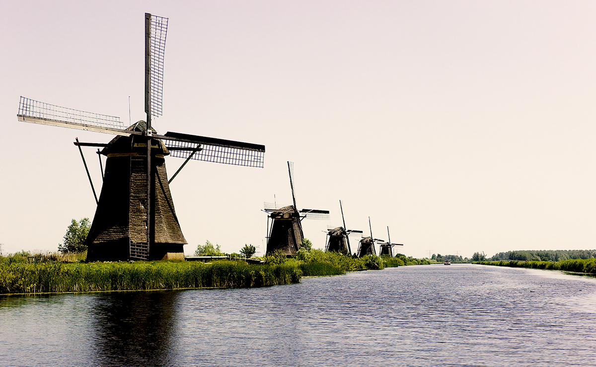 De molens bij Kinderdijk