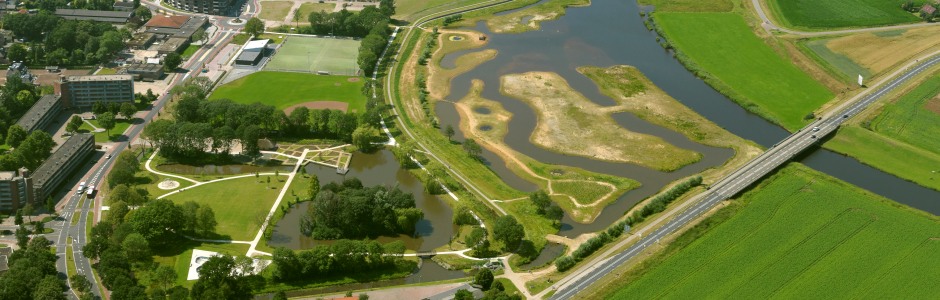 In het Kruserbrinkpark kan bij extreme neerslag water worden opgevangen