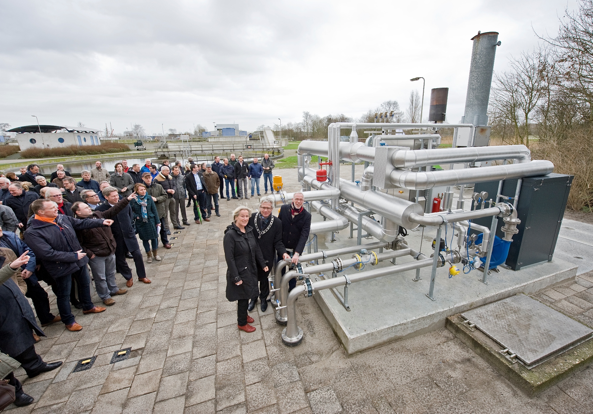 Opening biogasstation rioolwaterzuivering Leeuwarden