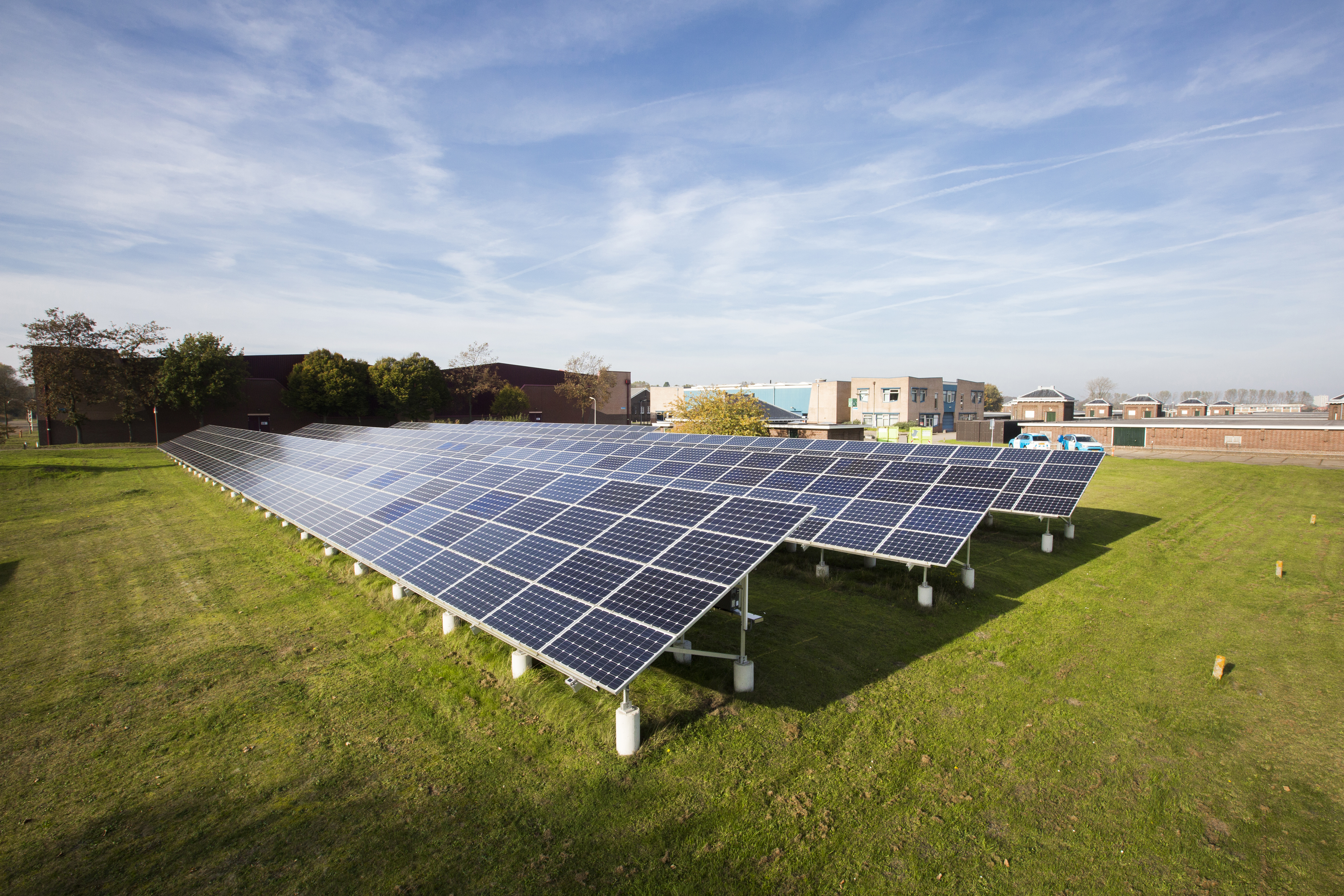 Zonnepanelen op waterschapsterrein Leiduin