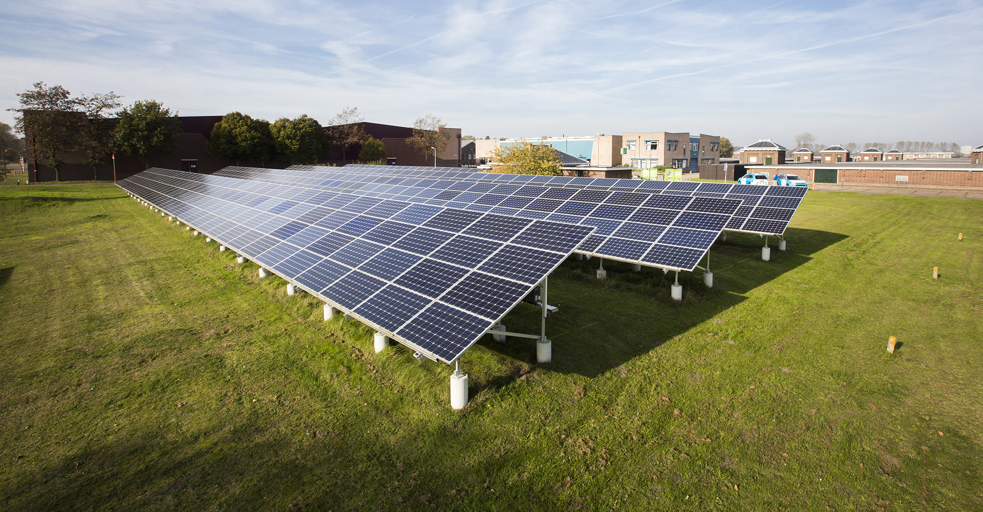 Zonnepanelen op waterschapsterrein Leiduin