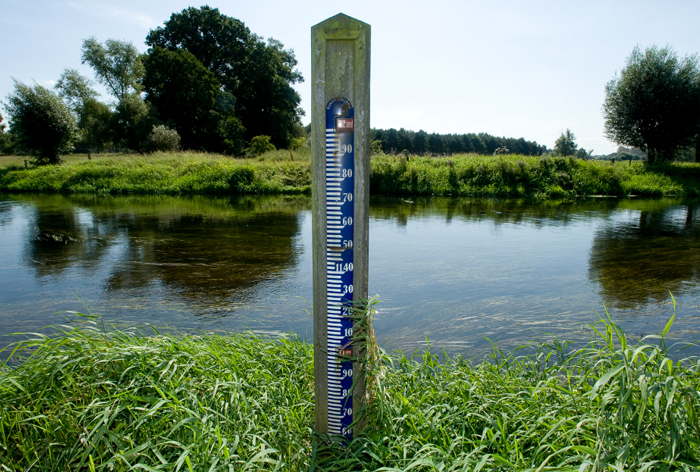Waterpeil in polderlandschap